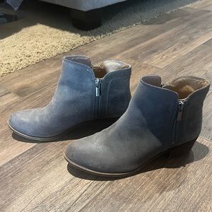 Lucky Brand Gray Suede Basel Bootie